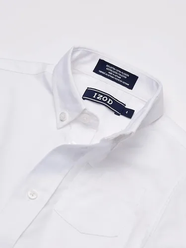 Vista 2 de IZOD - Camisa Oxford de manga larga con botones para niño, color sólido