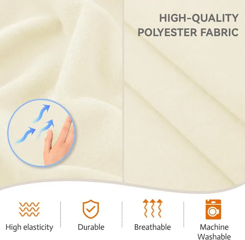 Vista 4 de KEKUOU 4 piezas de fundas elásticas para sofá de 3 cojines, fundas para sofá para mascotas, fundas para sofá lavables, suaves y elásticas, protector