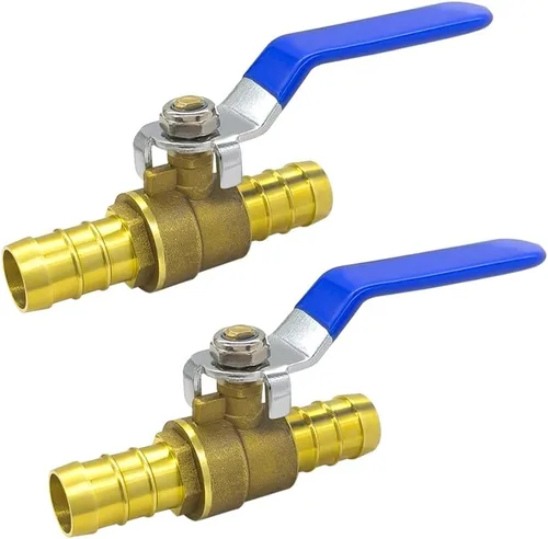 Vista 8 de Hooshing Válvula de bola PEX de latón de 1/2 pulgada, válvula de cierre de puerto completo, válvula de agua Pex, accesorios de parada de agua