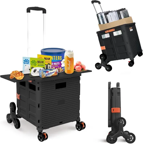 Vista 22 de Ruedas de Repuesto para Subir Escaleras para Carrito de Compras y Lavandería, Ruedas para Subir Escaleras de Carrito de Compras Triangular Trolley