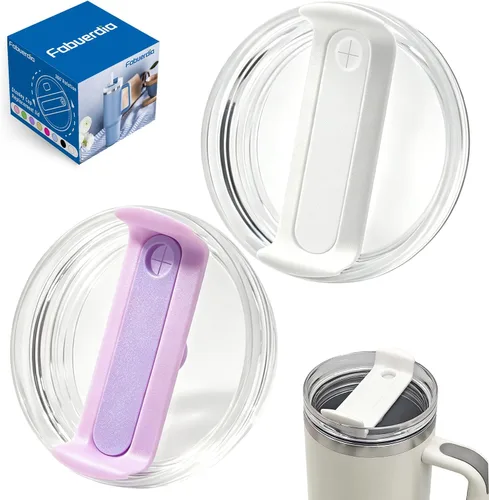Vista 11 de Reemplazo de la tapa del vaso de 40 onzas compatible con la taza Paquete de 2 tapas de vaso transparentes sin BPA, accesorio superior de repuesto