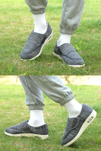 Vista 7 de ZUMEIJIA Zapatos para diabéticos para mujer, zapatos casuales ajustables para caminar, zapatos anchos para ancianos, pies hinchados
