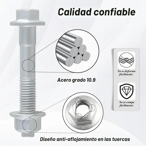 Vista 3 de Par de pernos y tuercas de montaje de amortiguador delantero o trasero M14 Compatible con Dodge Ram1500,Ram2500,Ram3500,Ram4500,Ram5500