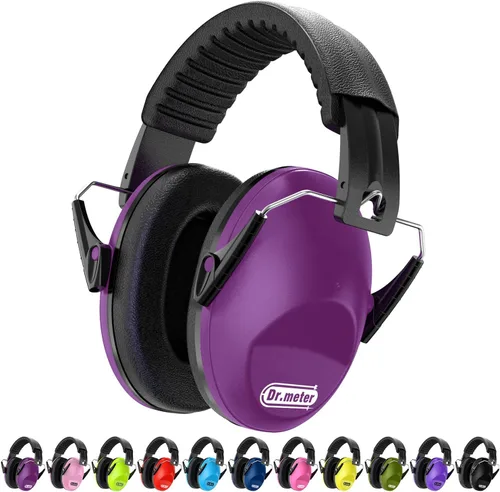 Vista 16 de Orejeras con cancelación de ruido del Dr.meter: auriculares con cancelación de ruido SNR27.4 con diadema ajustable, orejeras con protección auditiva