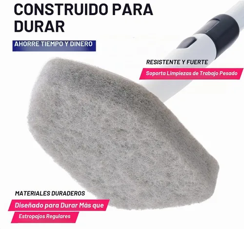 Vista 5 de Moku Home - Recambio de esponja de fregado para cepillo extensible de bañera y azulejos de Moku Home para limpieza sin arañazos