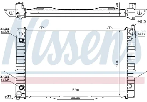 Vista 7 de Nissens 65548A Radiador, refrigeración del motor