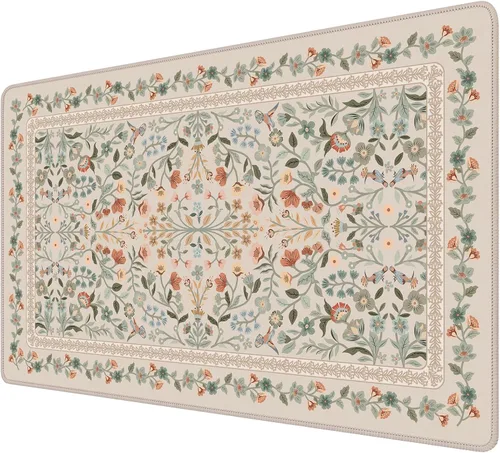 Vista 17 de iCasso Alfombrilla de mouse estética pequeña con diseño floral, mini alfombrilla de mouse portátil rosa, antideslizante y cómoda, de tela para mouse