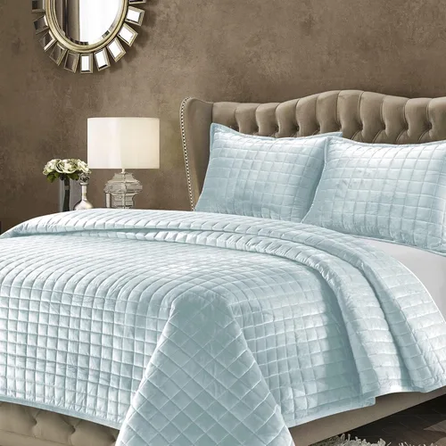 Vista 11 de Tribeca Living FLORENCEQUIKISI - Juego de acolchado Florencia, de terciopelo, sólido, tamaño grande), Negro, gemelo