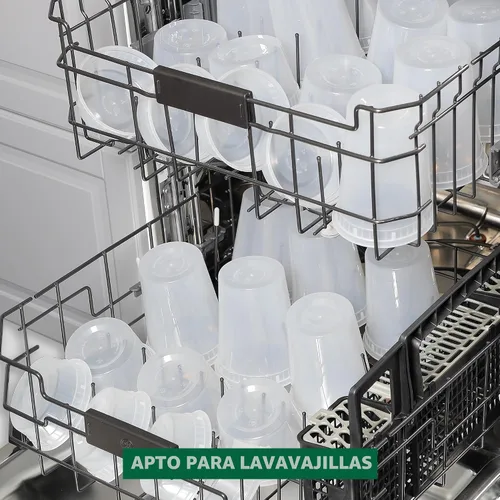 Vista 6 de Freshware Contenedores de almacenamiento de alimentos con tapas [8/16/32 oz x 20 cada uno, 60 juegos] recipientes para delicatessen, aptos