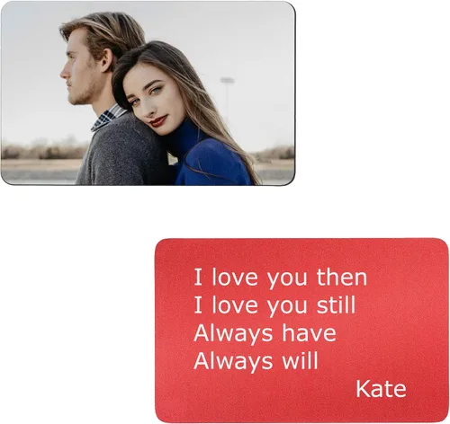Vista 104 de Tarjeta personalizada con foto y/o texto grabado cartera Love Insert Card