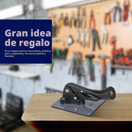 Vista 4 de HOME&I - Tope de puerta con placa de montaje autoadhesiva grande, tope de puerta ajustable resistente, sin taladro, soporte de puerta montado