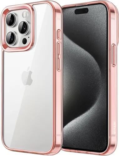Vista 8 de JETech - Funda para iPhone 15 Pro de 6.1 pulgadas, cubierta a prueba de golpes sin amarillamiento, parte trasera transparente antiarañazos (negro)