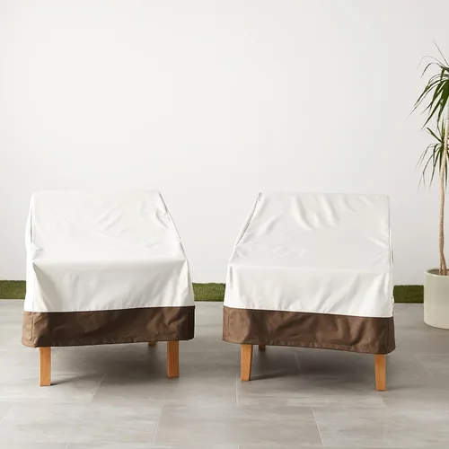 Vista 7 de Amazon Basics Fundas para Sillas de Patio con Asiento Profundo, Fundas para Muebles de Césped y Patio al Aire Libre, Resistente, Impermeable