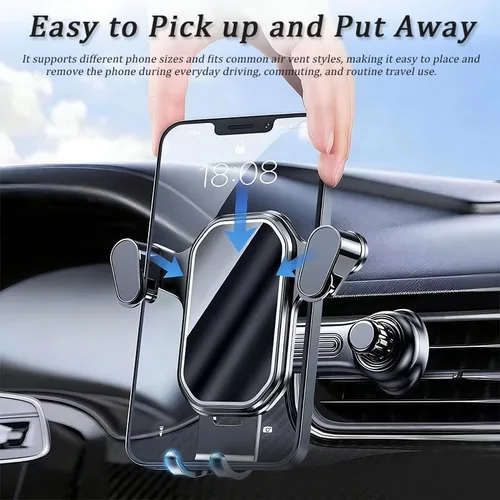 Vista 6 de Car Phone Holder Mount for Jaguar XEL/XFL/E-PACE/XE/XJ, Air Vent Cell Phone Car Mount, 360° Flexible Rotation Vent Clip, Adjustable Automobile