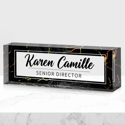 Vista 18 de Placa de nombre de oficina personalizada para escritorio, placa de nombre, regalos personalizados para compañeros de trabajo, jefe, profesor