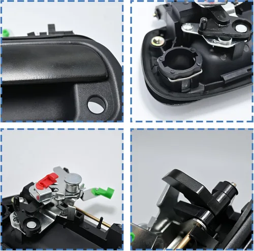 Vista 3 de Manija de metal mejorada para puerta trasera compatible con Toyota Tundra 2000-2006 manija de pestillo de puerta trasera OEM # 69090-0C010