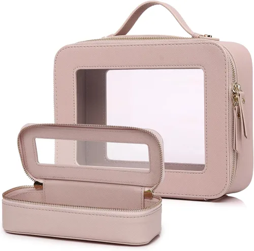 Vista 9 de Bolsa de maquillaje transparente (negro L)