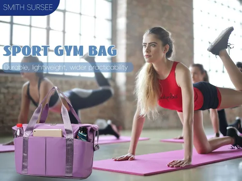 Vista 2 de Bolsa de lona expandible, bolsa de viaje, bolsa de gimnasio deportiva para mujeres y hombres, fin de semana, durante la noche, hospital, para llevar