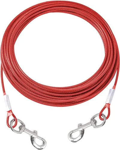 Vista 11 de Cable de amarre para perros, cable de 10 pies para perros, cable de amarre para perros pequeños de hasta 60 libras, correa para perros para patio