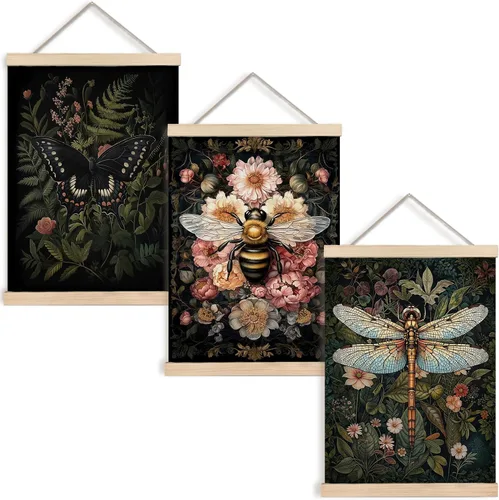 Vista 8 de Foritho Póster de camping con diseño de bosque bosque, arte enmarcado, regalos para amantes del senderismo, la vida es mejor por la fogata