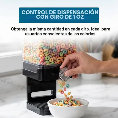 Vista 5 de Zevro Dispensador individual de comida seca edición compacta, Negro