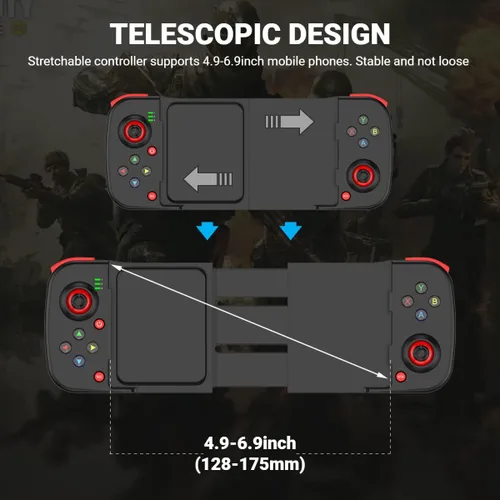Vista 4 de arVin Mando móvil para juegos para iPhone iOS Android PC, Joystick inalámbrico para iPhone 14131211, iPad, MacBook, Samsung Galaxy S22S21S20, TCL