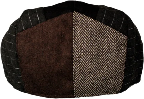 Vista 6 de Wonderful Fashion Sombrero de conducción de taxista de tweed de lana de espiga para hombre