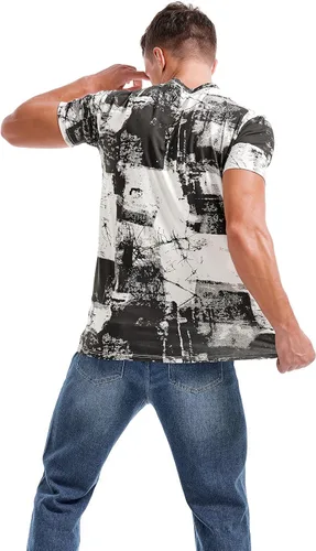 Vista 5 de KLIEGOU Camisetas Hipster Hiphop para hombre - Camisetas con estampado de moda