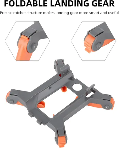Vista 3 de Tren de aterrizaje compatible con DJI Mavic 3 Pro Spider - Kit de extensión plegable para tren de aterrizaje, accesorios para drones (gris)