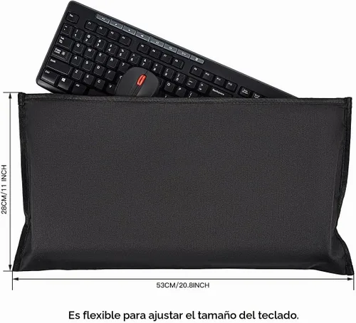 Vista 2 de Funda antipolvo para teclado universal de computadora, funda de PC para teclados mecánicos de juegos de tamaño completo, teclados de 108 teclas