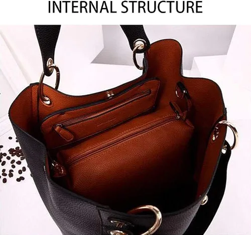 Vista 5 de Pahajim Tote Handbags for Women Large Capacity Work PU Leather Bucket Purse Designer Satchel Hobo Shoulder Bags