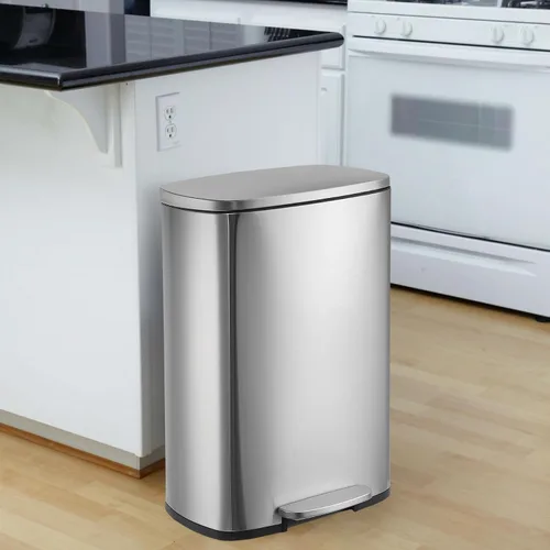 Vista 10 de Fashionwu Basurero de cocina de 55 litros/14.5 galones, bote de basura automático con sensor de movimiento y sin tacto, diseño silencioso