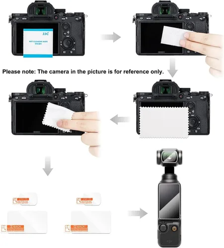 Vista 2 de [Paquete de 2+2] Protector de pantalla para Dji Osmo Pocket 3, protector de pantalla de lente para Dji Osmo Pocket 3, protector de pantalla de Osmo