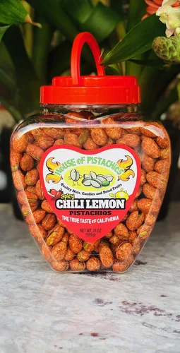 Vista 4 de House of Pistachios ' Pistachos de chile limón - Sabor real, receta familiar, cultivado en California, 21 onzas