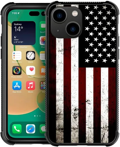 Vista 21 de ZHEGAILIAN Funda compatible con iPhone 14, funda de munición AK 47, parte trasera de vidrio templado+funda protectora de TPU de silicona suave