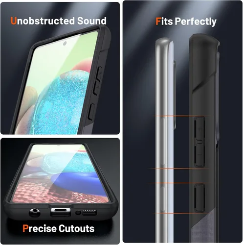 Vista 175 de Jeylly Compatible con Samsung Galaxy A22 5G Funda, Funda Samsung A22 5G con 2pcs protectores de pantalla de vidrio templado