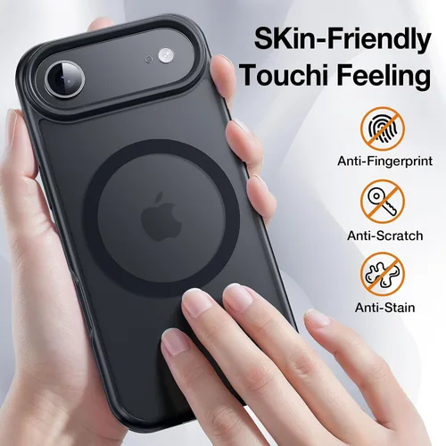 Vista 4 de Yriklso 3 en 1 Funda Magnética Fuerte para iPhone Air, 1X Protector de Pantalla + 1X Protector de Lente de Cámara, Cubierta Protectora a Prueba