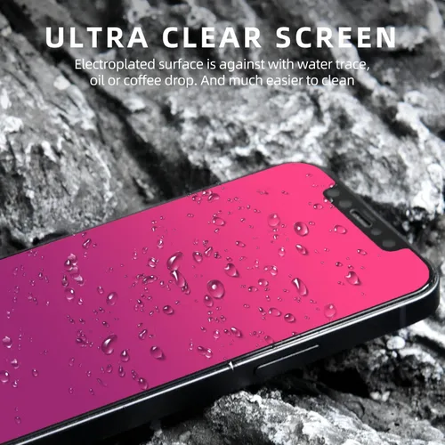 Vista 7 de EGKimBa Protector de pantalla de privacidad compatible con iPhone 11 Pro Max/iPhone XS Max, 6.5 pulgadas, degradado colorido electrochapado