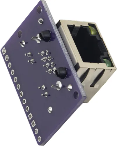 Vista 5 de whiteeeen 4pcs RJ45 Breakout Board con luces LED y 2 tipos de cabezales de pin macho (ángulo recto y derecho)