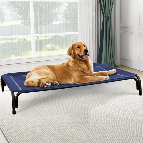 Vista 10 de Czpalo - Cama elevada para perros, cama elevada para exteriores para perros de tamaño mediano, cuna portátil para mascotas con malla transpirable