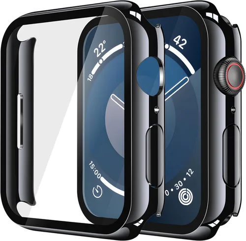 Vista 40 de Misxi Juego de 2 Fundas de Vidrio Templado Compatibles con Apple Watch Series 3 y Series 2 de 1.496 Pulgadas, Protector de Pantalla de Policarbonato