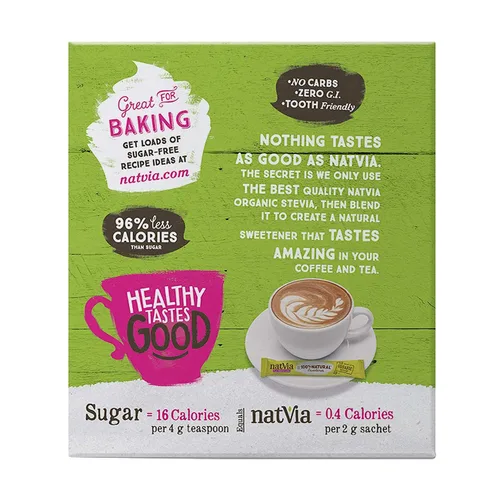 Vista 4 de NATIVA Stevia Edulcorante 40 varillas, 80 GR