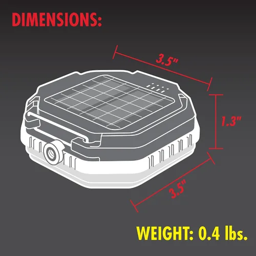 Vista 2 de Wagan EL4308 Linterna de camping LED con energía solar recargable por USB, linterna LED para tienda de campaña, luz de campamento con clip colgante