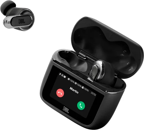 Vista 8 de JBL Tour Pro 3 True Wireless Earbuds, cancelación inteligente de ruido Negro