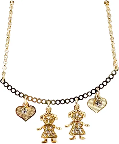 Vista 9 de SIFRIMANIA Personalized Children's Charm Choker Necklace, Boys or Girls Customizable Pendants, Growing Family Jewelry for Women