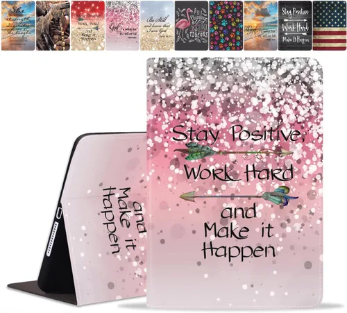 Vista 23 de Funda para Samsung Galaxy Tab A8 de 10.5 pulgadas (SM-X200/X205/X207), funda delgada de piel sintética con función de encendido y apagado automático