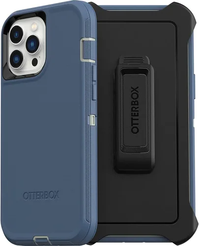 Vista 8 de OtterBox Funda para iPhone 13 Pro Max y iPhone 12 Pro Max Defender Series - Negro, resistente y duradera, con protección de puerto, incluye soporte
