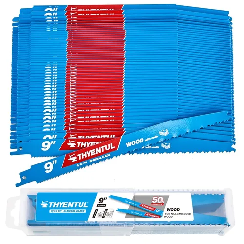 Vista 16 de Paquete de 25, 15 cm, 14/18 TPI, Hojas de sierra Sawzall de desmontaje automático de cobalto bi-metal para metal, Hojas de sierra alternante de 15