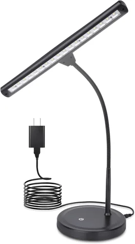 Vista 4 de Luz de música de piano de 18 LED con soporte ajustable para piano de cola, músico, lectura de libros, manualidades