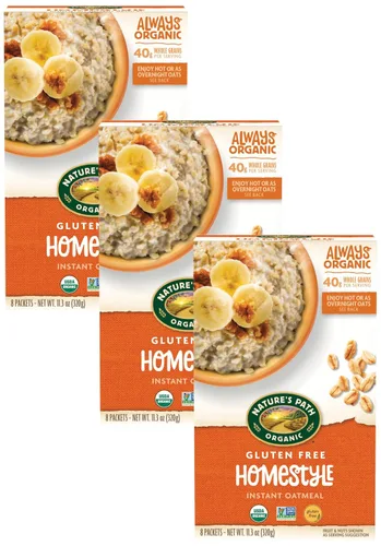 Vista 11 de Nature's Path - Harina de avena orgánica de arce con azúcar morena, 11.3 onzas (paquete de 1) Avena enrollada sin gluten, quinua y amaranto: 1.09